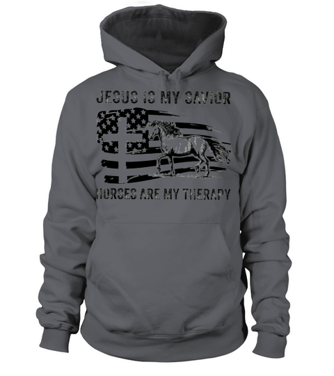 Jesus Is My Savior Horses Are My Therapy Women's Hoodie