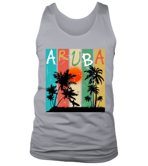 Aruba Retro Spring Break Vacation Gift Design Idea Men's Tank Top