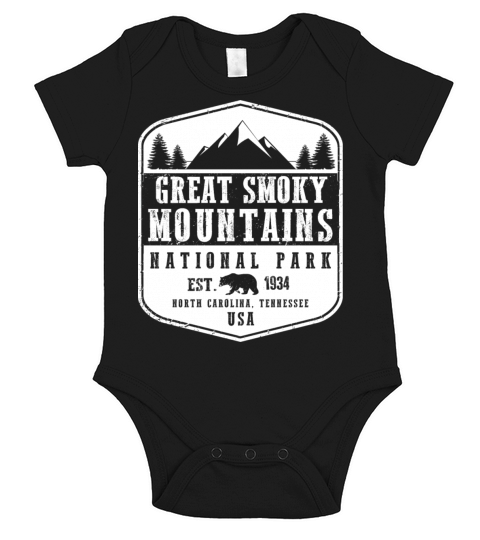 Great Smoky Mountains Short Sleeve Baby One-Piece