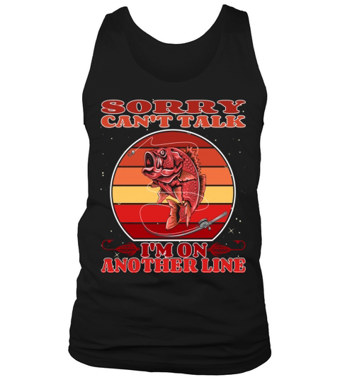 Vintage Sorry I Can t Talk I m On Another Line Men's Tank Top