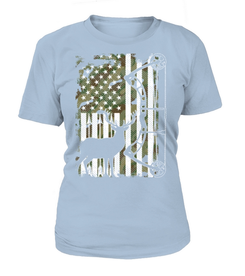 Bow Hunting Deer Hunter Camo American Flag for Men T-Shirt Woman