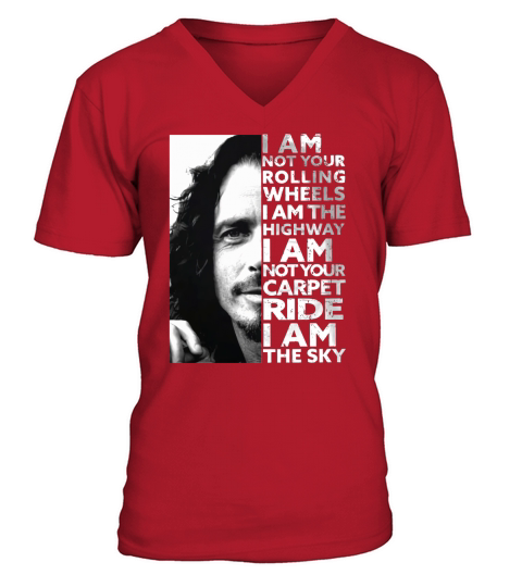 Chris Cornell I am not your rolling wheels I am the highway V-Neck T-shirt