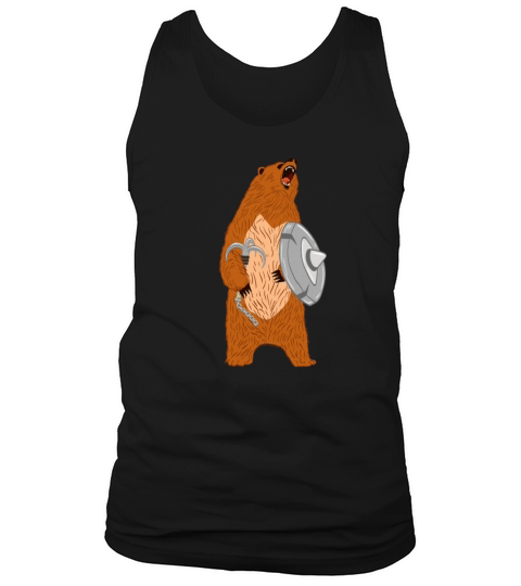Unique Bear Shirt Nice Outdoor Warrior Funny Bear Men's Tank Top
