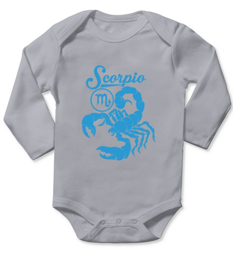 Scorpio-Blue Scorpio awesome t-shirt Long Sleeve Baby One-Piece