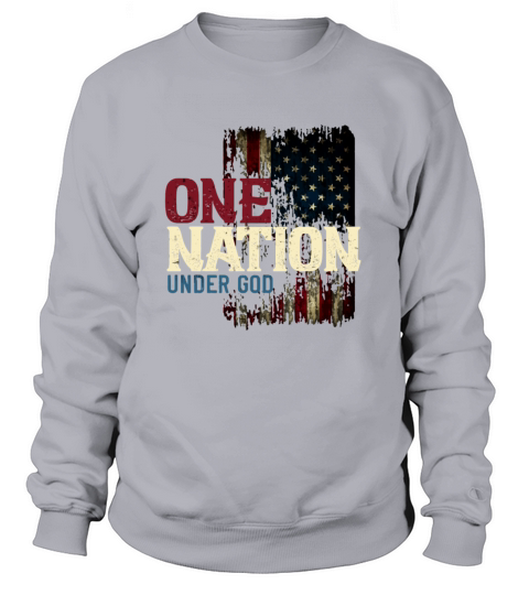 One Nation Under God American Flag Patriot America Women's Sweatshirt