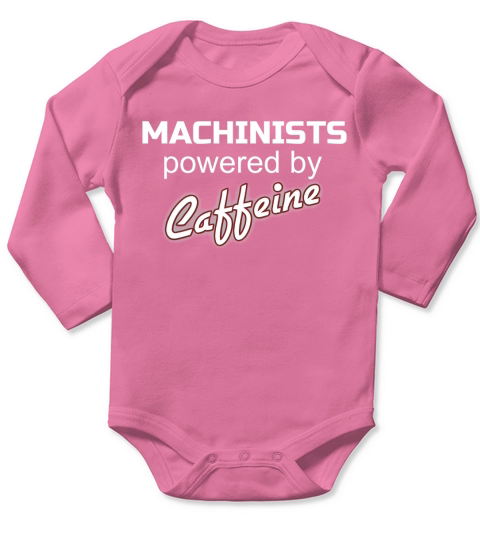 Machinists Powered By Caffeine Long Sleeve Baby One-Piece