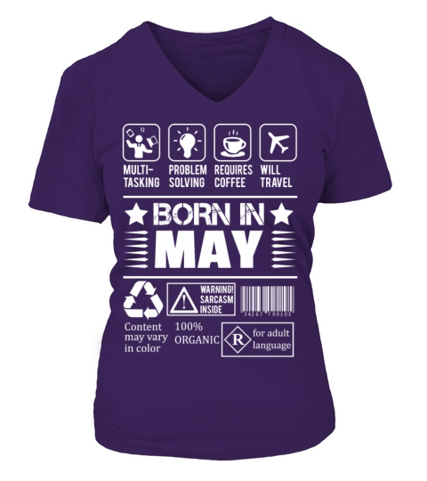 Born In May Women's V-Neck T-shirt