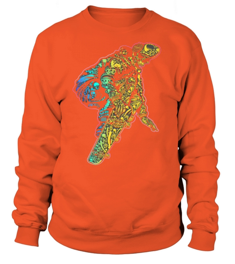 Skating Skeleton Skater Boys Skateboarding Women's Sweatshirt