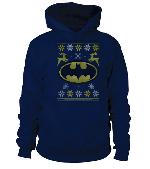 Justice League Batman Ugly Christmas Men's Hoodie