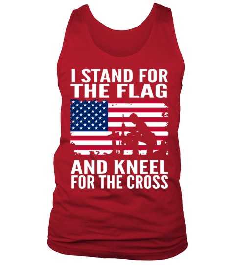 i stand for the flag and kneel for the cross patri Men's Tank Top