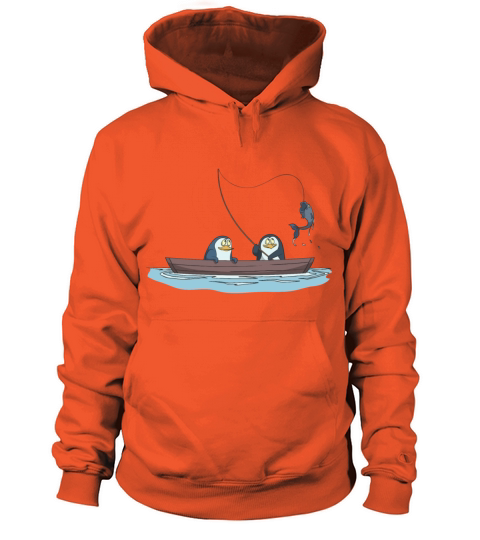 Penguins are fishing on the boat Women's Hoodie