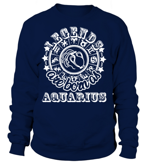 Legends are born as Aquarius white Women's Sweatshirt
