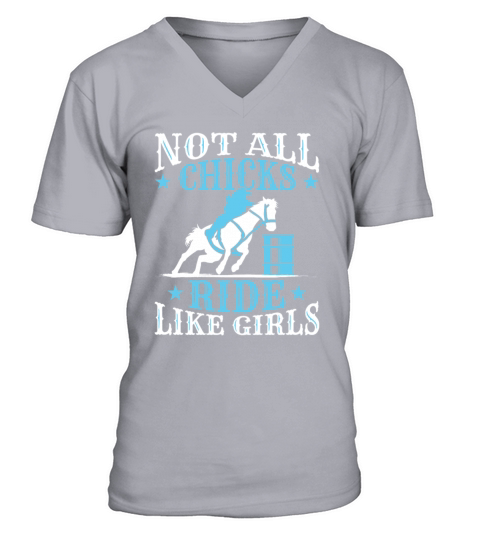 Barrel Racing Not All Chicks Ride Like Girls Men's V-Neck T-shirt