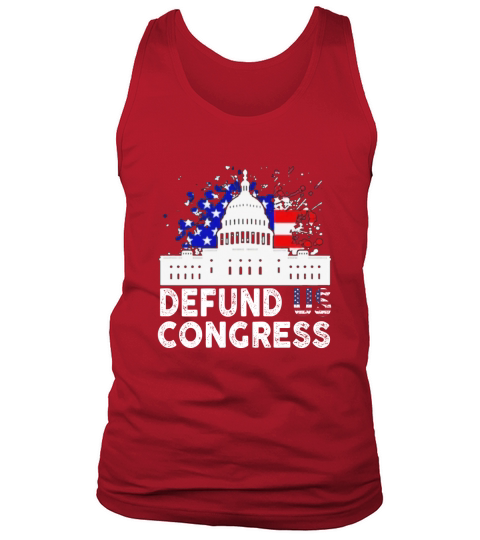 Defund Congress American Flag Tank Top Unisex