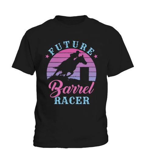 Future Barrel Racer Cute Cowgirl Barrel Racing Kids T-Shirt