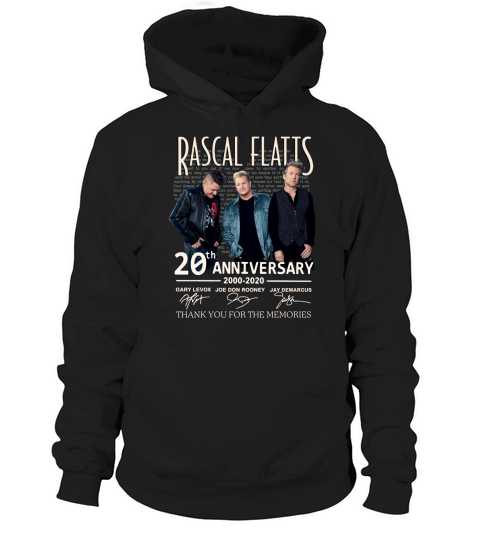 Rascal Flatts 20th anniversary 2000-2020 signed thank memories shirt Hoodie Unisex
