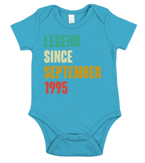 September 1995 27th Birthday 27 Years Old Bday Gi Short Sleeve Baby One-Piece