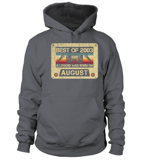 Born on August 18years Bday Vintage Cassette Gift Men's Hoodie