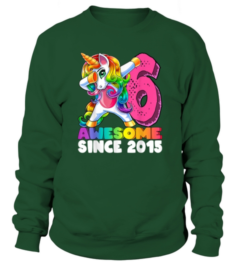Awesome Since 2015 Dabbing Unicorn 6th Birth 636 Men's Sweatshirt