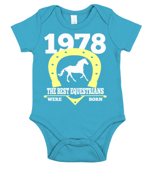 Equestrian Gift 1978 Birthday Present Horse Riding Short Sleeve Baby One-Piece