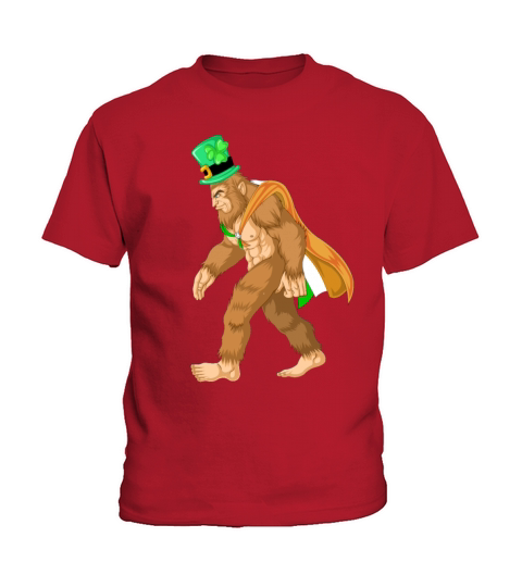 bigfoot st patricks day Kids T-Shirt
