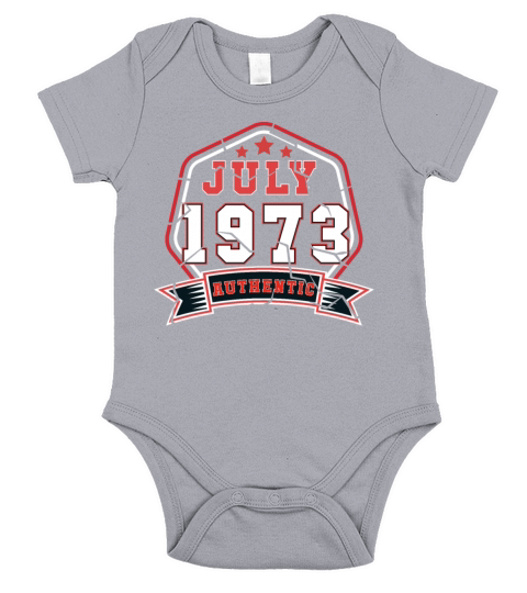 July 1973 Vintage Gift Idea Short Sleeve Baby One-Piece