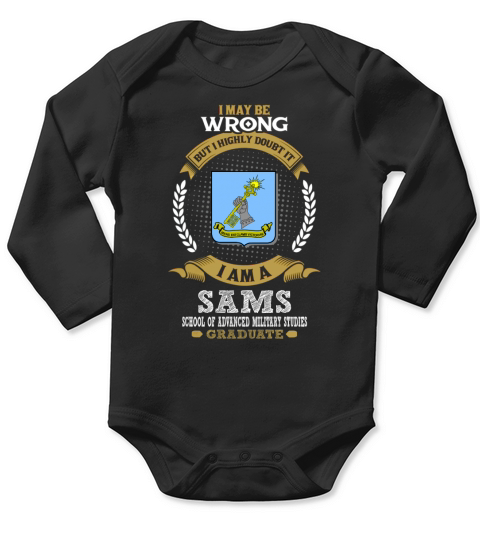 SCHOOL OF ADVANCED MILITARY STUDIES 2017 Long Sleeve Baby One-Piece
