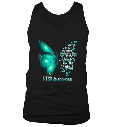I am the storm PTSD Awareness Butterfly Tank Top Unisex