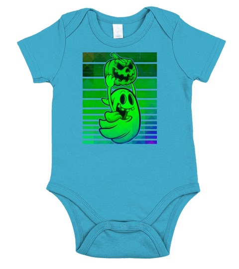 Halloween Ghost Pumpkin Funny skeleton Short Sleeve Baby One-Piece