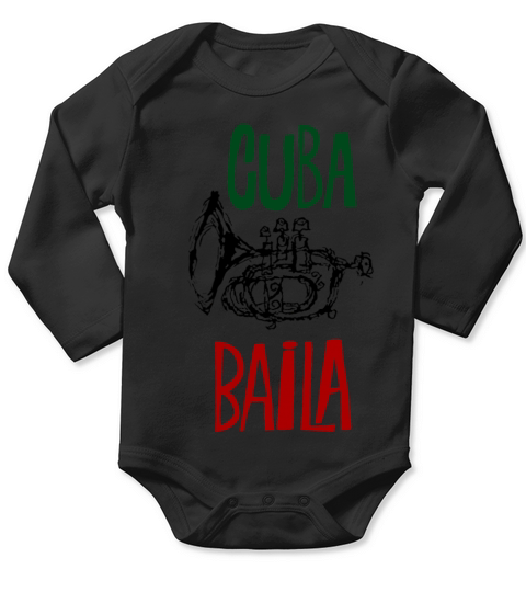 Cuba Dances and trumpet Long Sleeve Baby One-Piece