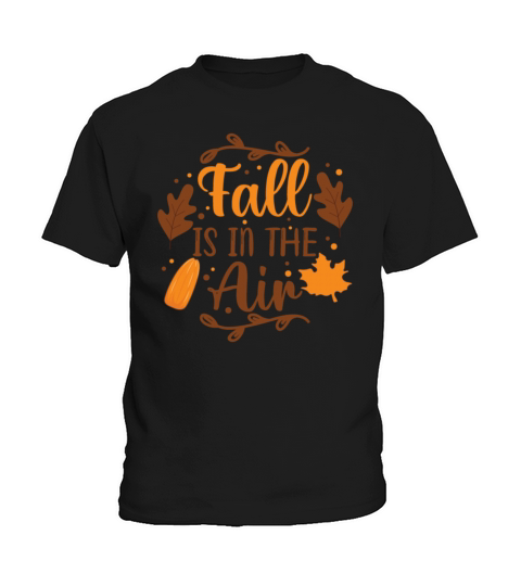 Fall is in the air with acorn and maple leaves Kids T-Shirt