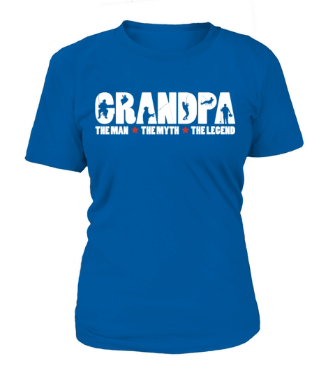 Mens Grandpa The Man The Myth The Fishing Legend Women's T-Shirt