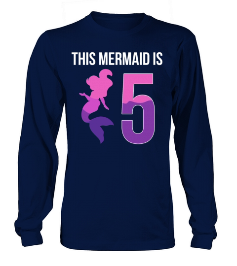 Mermaid 5th Birthday Women's Long Sleeve