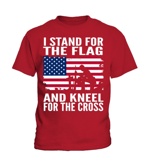 i stand for the flag and kneel for the cross patri Kids T-Shirt