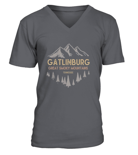 Gatlinburg Tennessee Great Smoky Mountains Souvenir V-Neck T-shirt