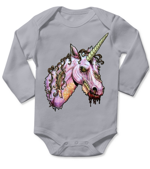 Unicorn Zombie Long Sleeve Baby One-Piece