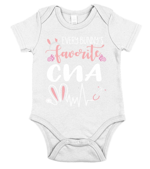 RN Nurse Cute Ears Bunny Easter Day Easter Sunday Short Sleeve Baby One-Piece