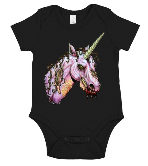 Unicorn Zombie Short Sleeve Baby One-Piece