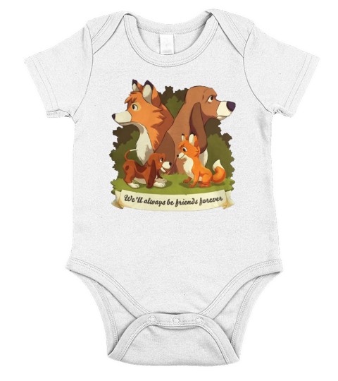 The Fox and The Hound Well always be Friends Forever Short Sleeve Baby One-Piece
