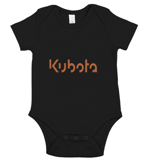 Mans Kubota Tractor Orange Logo Vintage Short Sleeve Baby One-Piece
