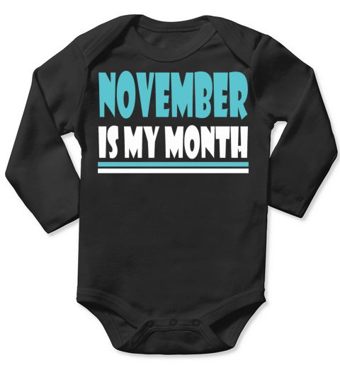 Born in November Long Sleeve Baby One-Piece