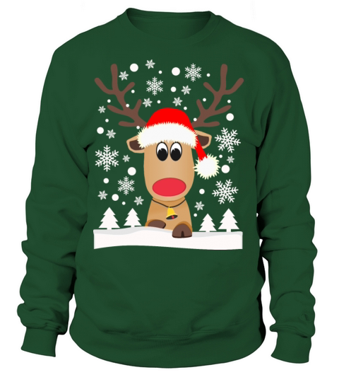 Merry Christmas Reindeer Santa Snowflakes Funny Christmas Elk Women's Sweatshirt