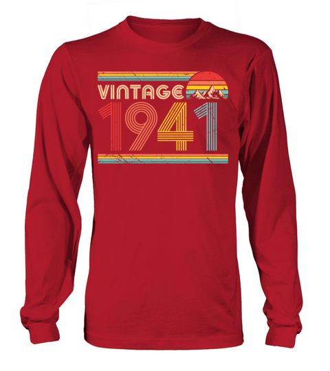 Vintage 1941 80th Birthday Est 1941 Women's Long Sleeve