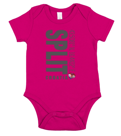 Split In Croatia Coordinates TShirt Short Sleeve Baby One-Piece