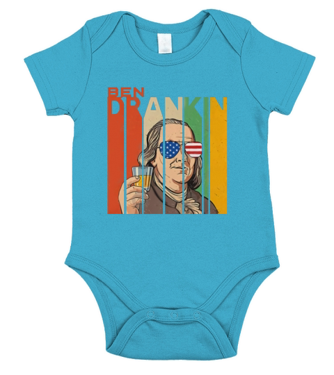 Ben Drankin 4th of July Amazing Benjamin Franklin - Ladies Flowy Tank Short Sleeve Baby One-Piece