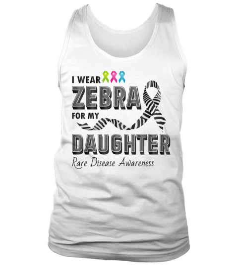 Rare Disease Awareness Day Zebra Ribbon Daughter Tank Top Unisex
