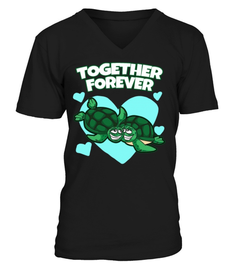 Together Forever Turtle Tag Team Men's V-Neck T-shirt