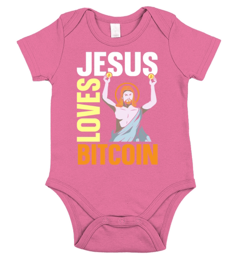 Bitcoin Crypto Jesus Faith Short Sleeve Baby One-Piece
