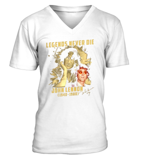 Legends never die John Lennon 1940-1980 signature shirt V-Neck T-shirt