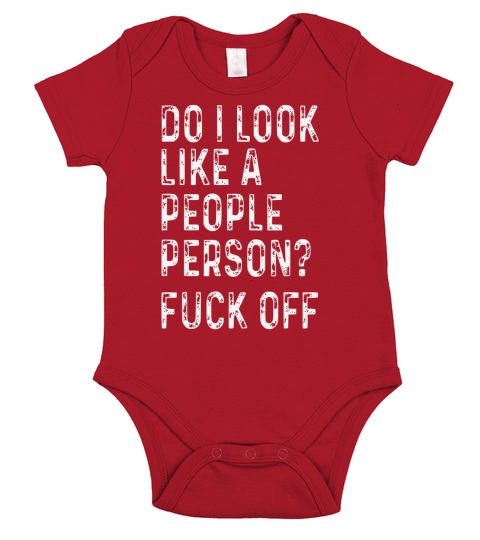 Do I Look Like a People Person Sarcastic Short Sleeve Baby One-Piece